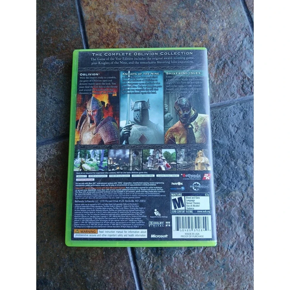 Oblivion Goty Edition / Game - Microsoft Xbox 360
